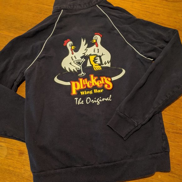 Pluckers Wing Bar Zip Up Sweatshirt Womens Med - Picture 1 of 8